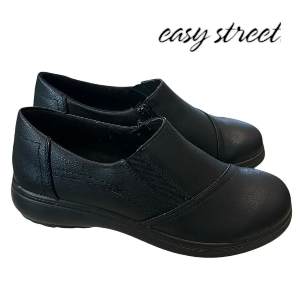 New Easy Street Maple Women's Black Comfort Flats Loafers 8.5